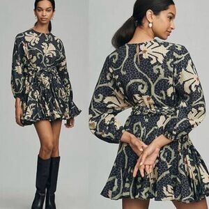 Rhode Ella long sleeve mini dress Medium